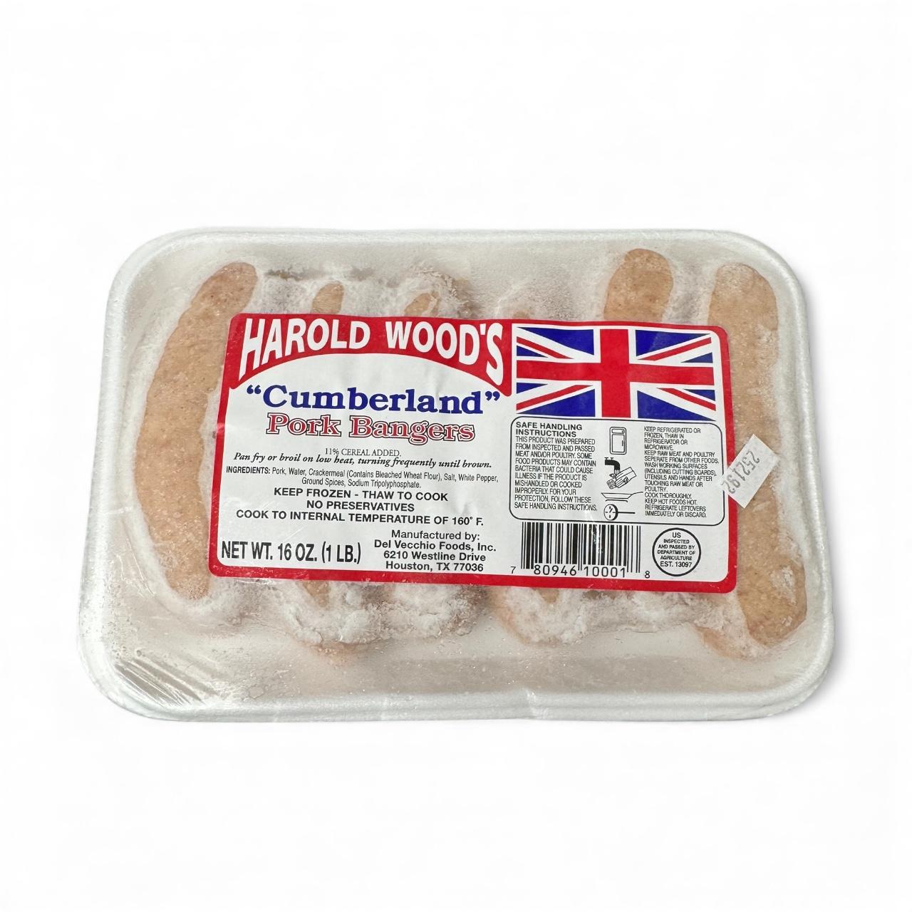 Harold Wood's Cumberland Pork Bangers 16oz