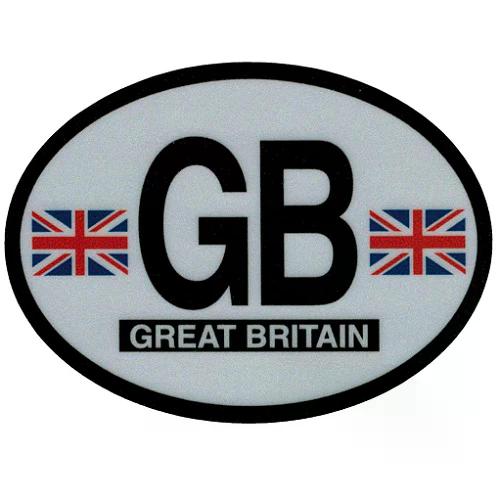 Great Britain Oval Reflective Decal