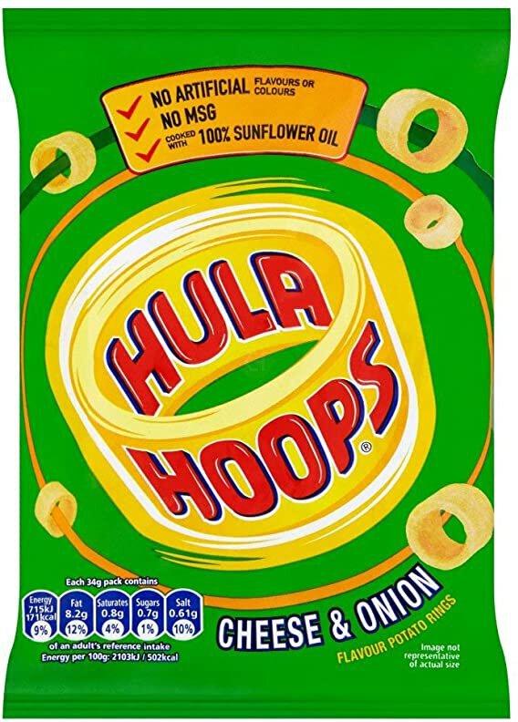 Hula Hoops Cheese & Onion 34g