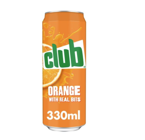 Club Orange Soda Can 330ml