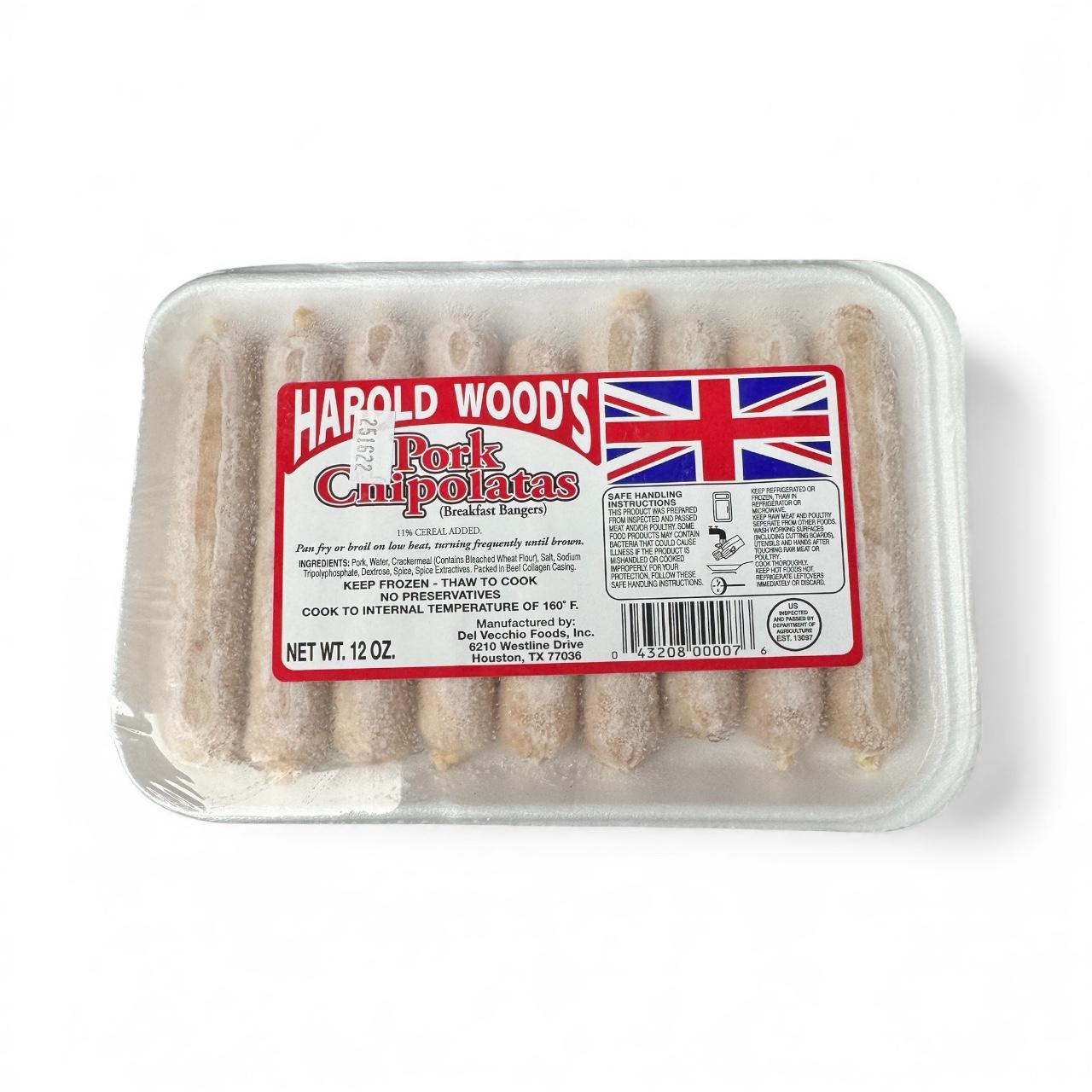 Harold Wood's Pork Chipolatas 12oz
