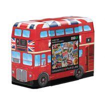 London Double Decker Red Bus 550 Pieces Puzzle (Tin)