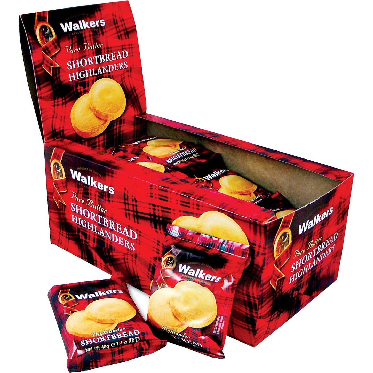 Walkers Highlander Shortbread Round Cookies Twin Pack39g