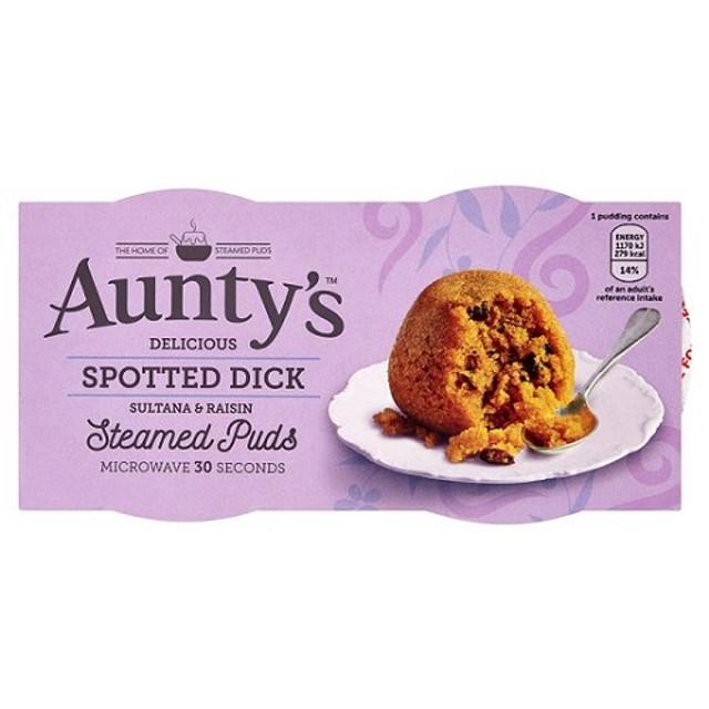 Aunty's Spotted Dick Steamed Puds 2x95g