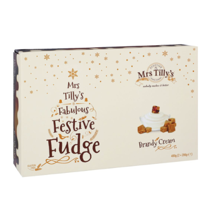 Mrs. Tillys Brandy Cream Festive Fudge Gift Box 400g