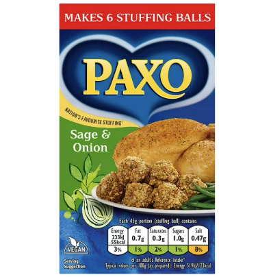 Paxo Sage And Onion Stuffing Mix 85g
