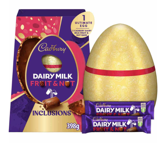 Cadbury Fruit & Nuit Inclusions Ultimate Egg 398g