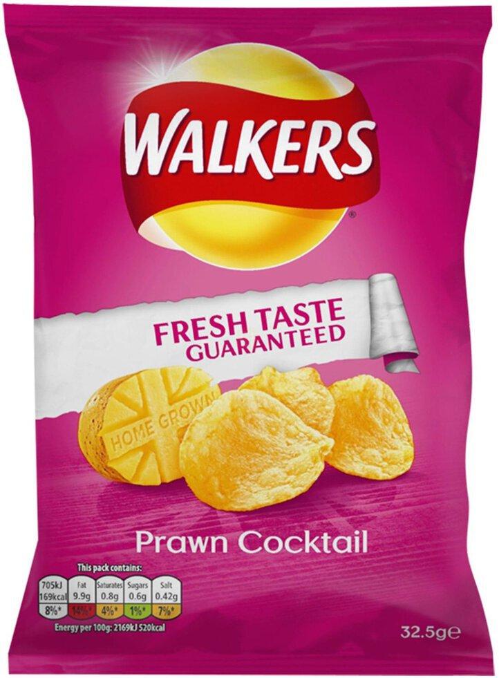 Walkers Prawn Cocktail Crisps 32.5g