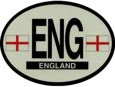 England Oval Reflective Decal