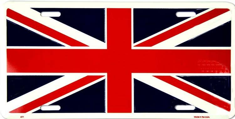 Union Jack Flag - License Plate