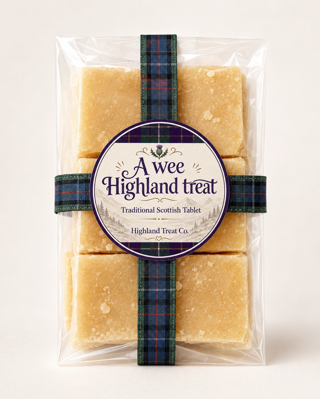 Highland Treat Co. Trio of handmade Scottish Tablet gift box imported from Scotland