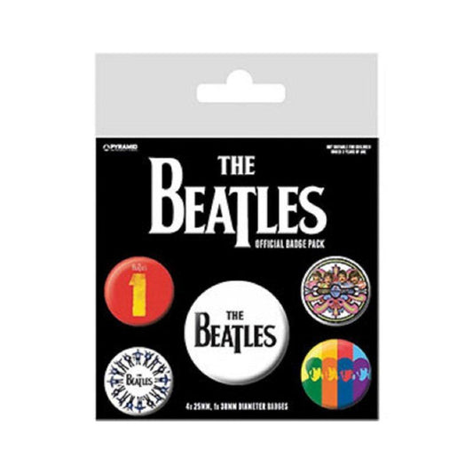 The Beatles Official Badge Pack (Black)