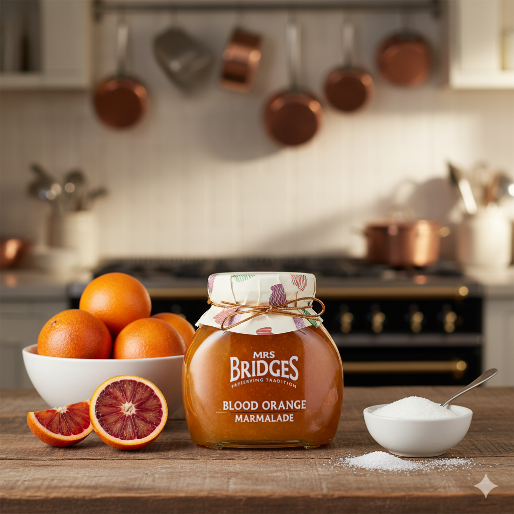 Mrs Bridges Blood Orange Marmalade 12oz jar
