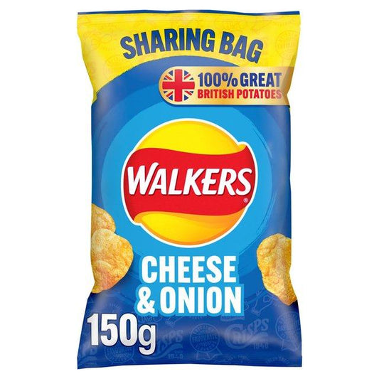 Walkers Cheese & Onion Large Sharing Bag 150g