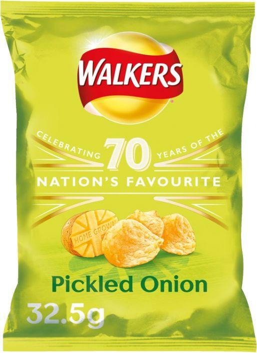 Walkers Pickled Onion Crisps 32.5g