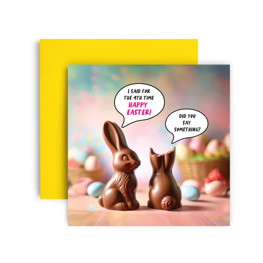 Chocolate Bunny Easter Card
