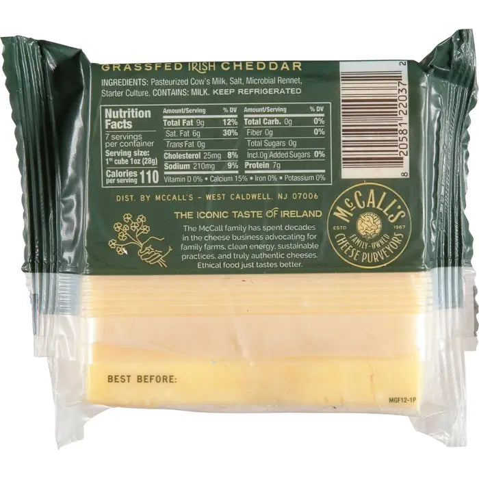 McCall's 12 Month Aged Vintage Grassfed Irish Cheddar Cuts 198g