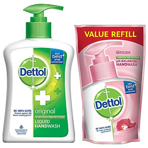 Dettol Hand Wash Original Green with Sensitive Hand Wash Refill