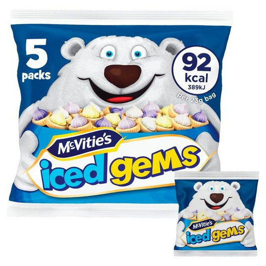 McVitie's Iced Gems Multipack Biscuits 5x23g