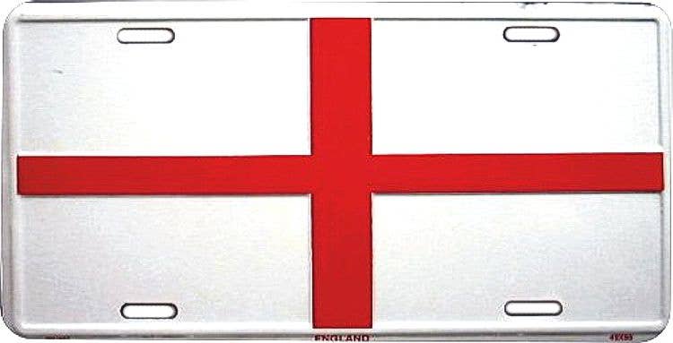 England Flag - License Plate