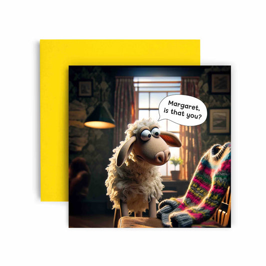 Sheep Versus Sweater Birthday Card