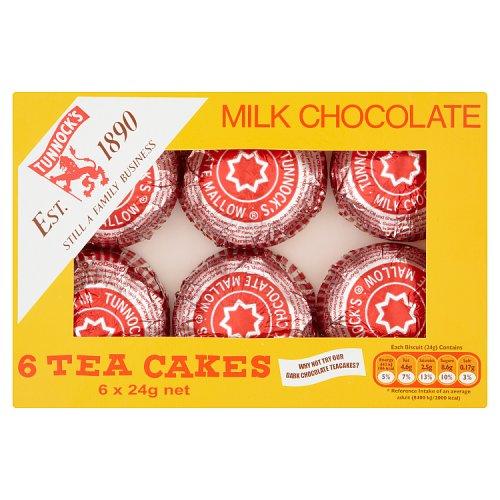 Tunnock's Milk Chocolate Tea Cakes 6 X 24g