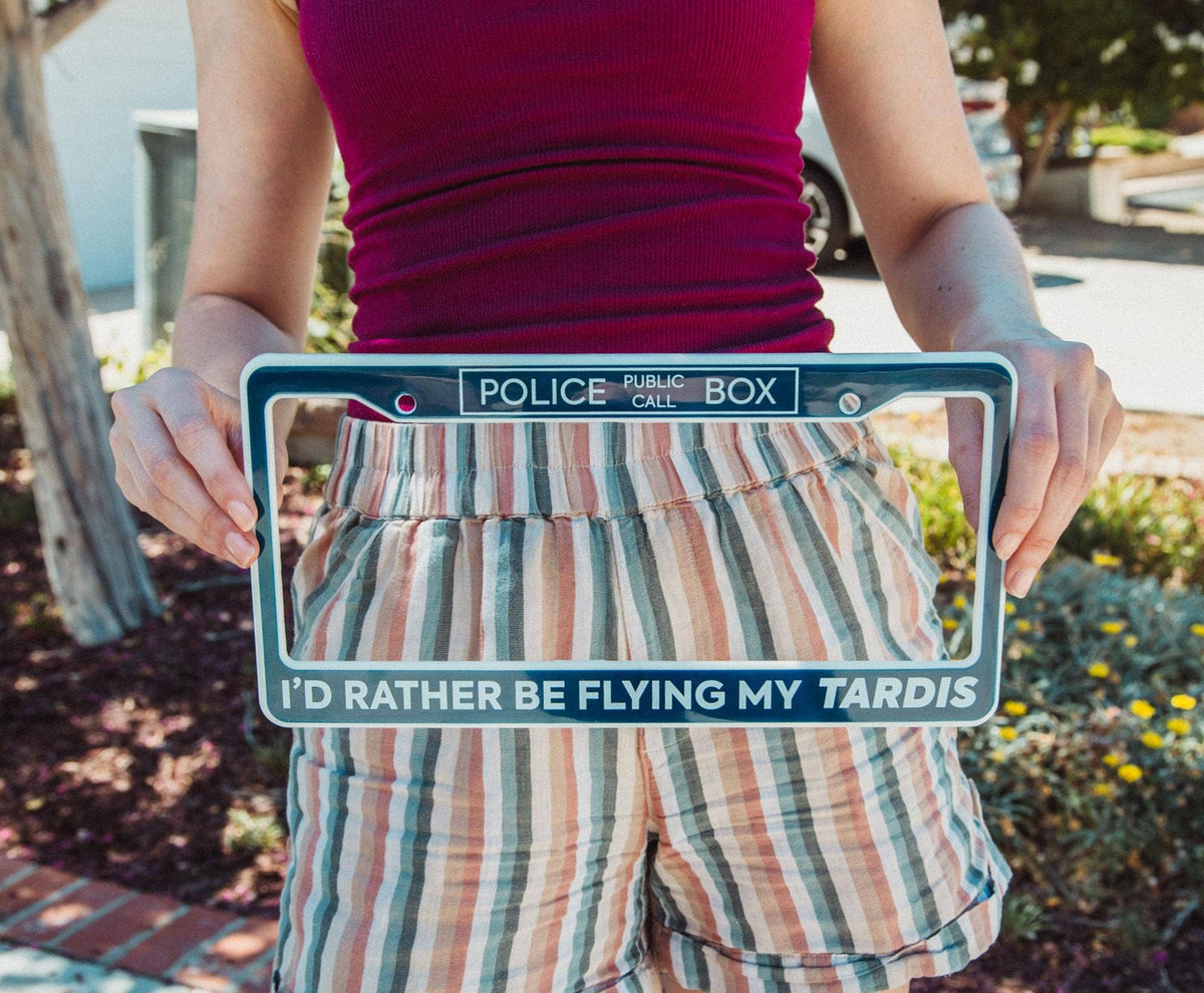 Doctor Who TARDIS Plastic License Plate Frame, Doctor Who car accessory, TARDIS license plate holder, gift for Whovians