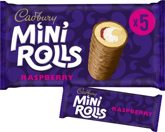 Cadbury Raspberry Mini Rolls - 5 per Pack