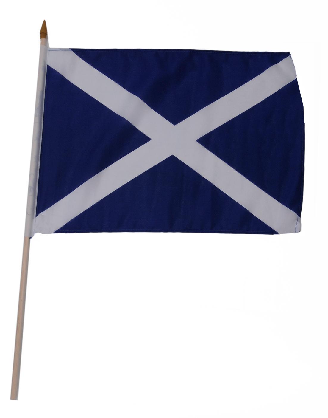 Scotland 12"x18" Stick Flag - St. Andrew's Cross