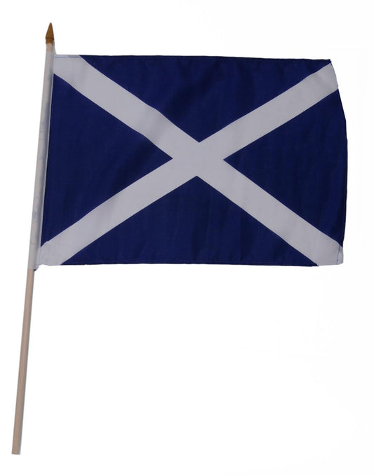 Scotland 12"x18" Stick Flag - St. Andrew's Cross