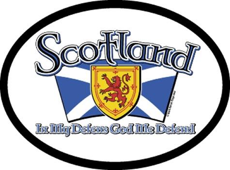 Scotland Oval Motto Decal