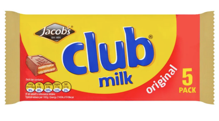 Jacob's Club Milk Original 110g