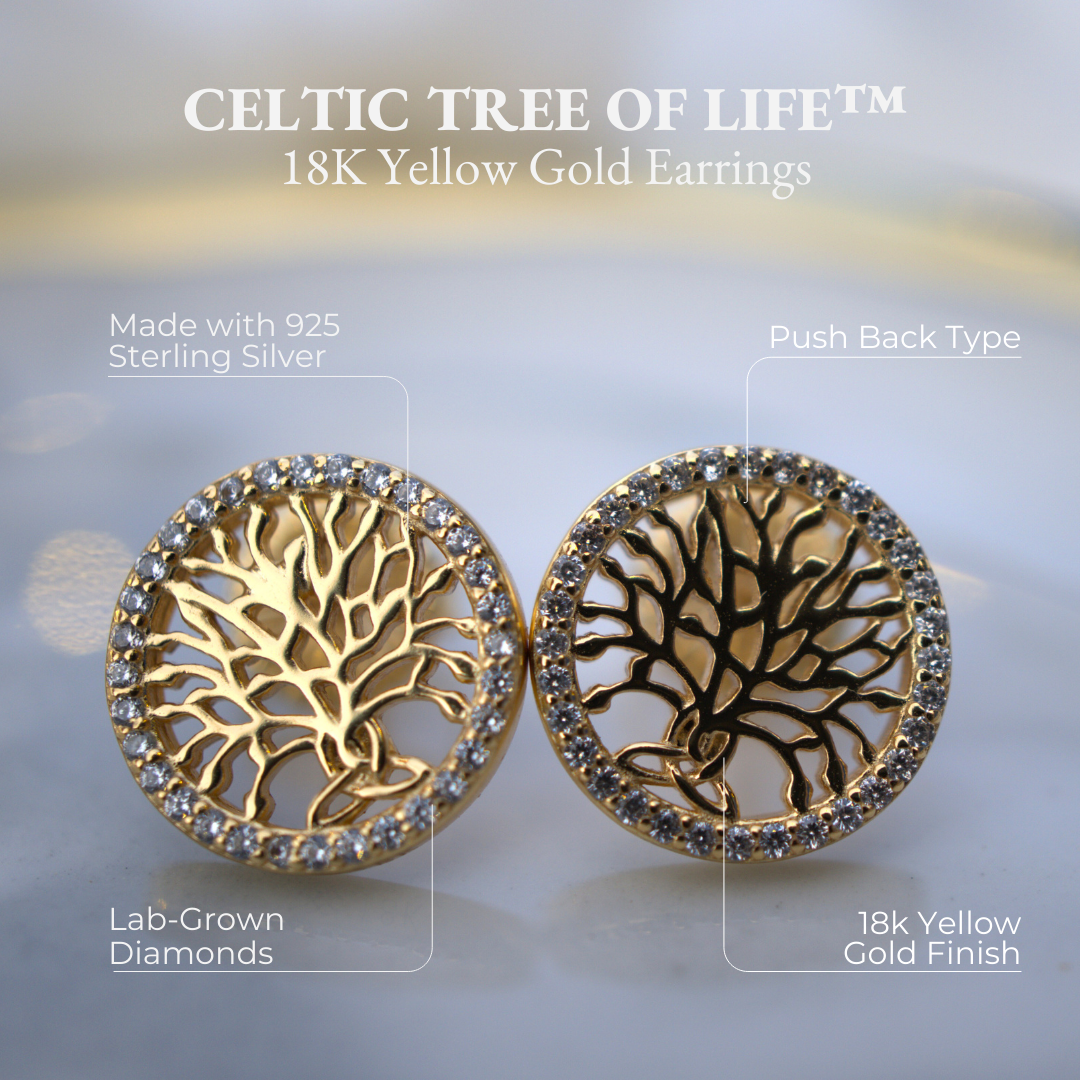 Tree of Life™ Earrings — 18K Yellow Gold | Diamond