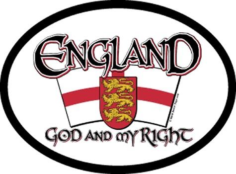 England Oval Motto Decal