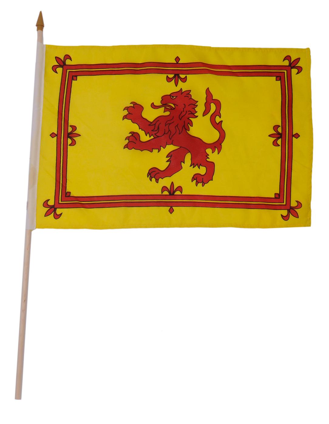 Scotland 12"x18" Stick Flag - Lion Rampant