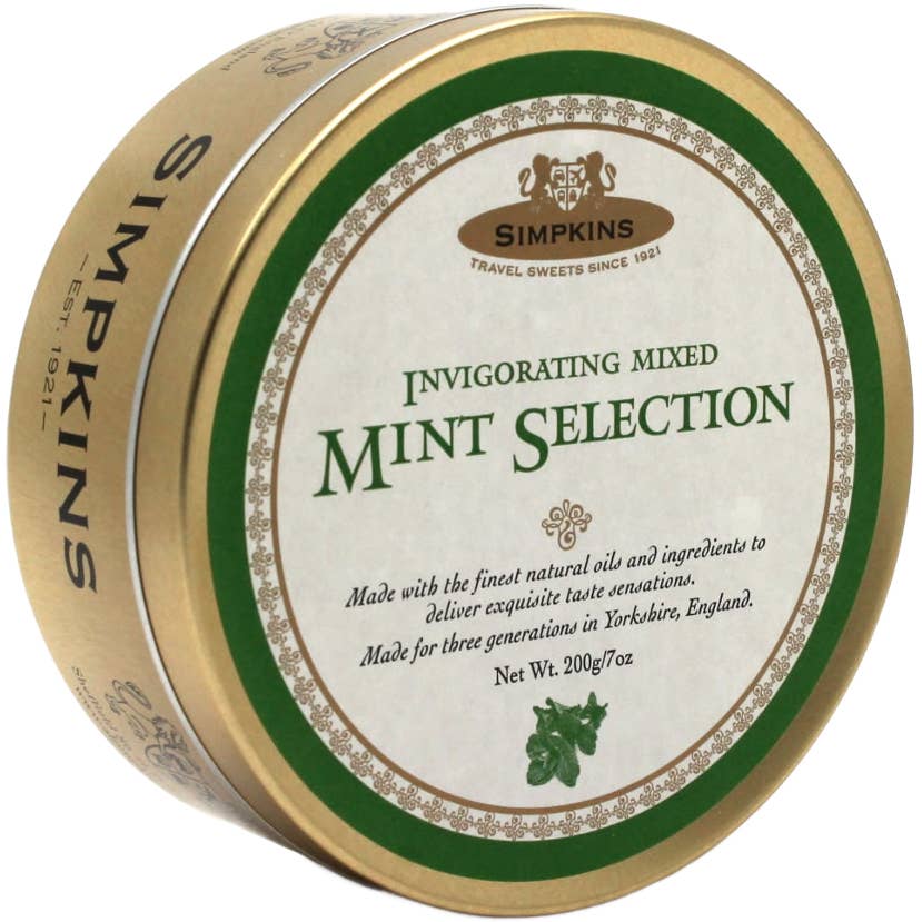 Simpkins Mixed Mint Selection British Travel Sweets 200g Tin