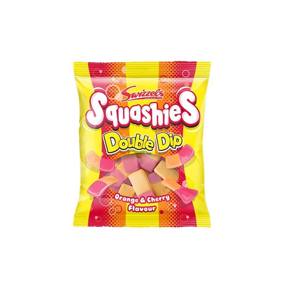 Swizzels Squashies Double Dip Orange & Cherry Flavour 120g