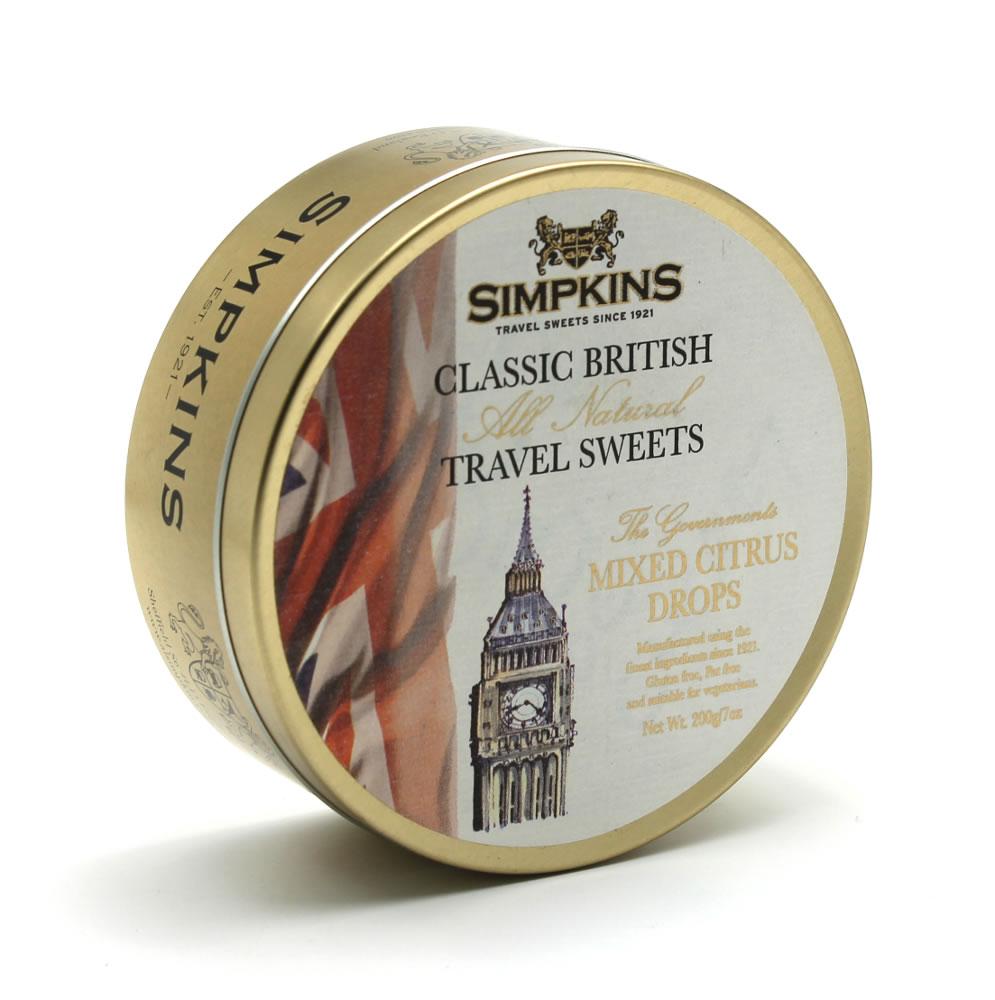 Simpkins Tavel Sweets Big Ben Citrus Selection Tin - Mixed Citrus 200g