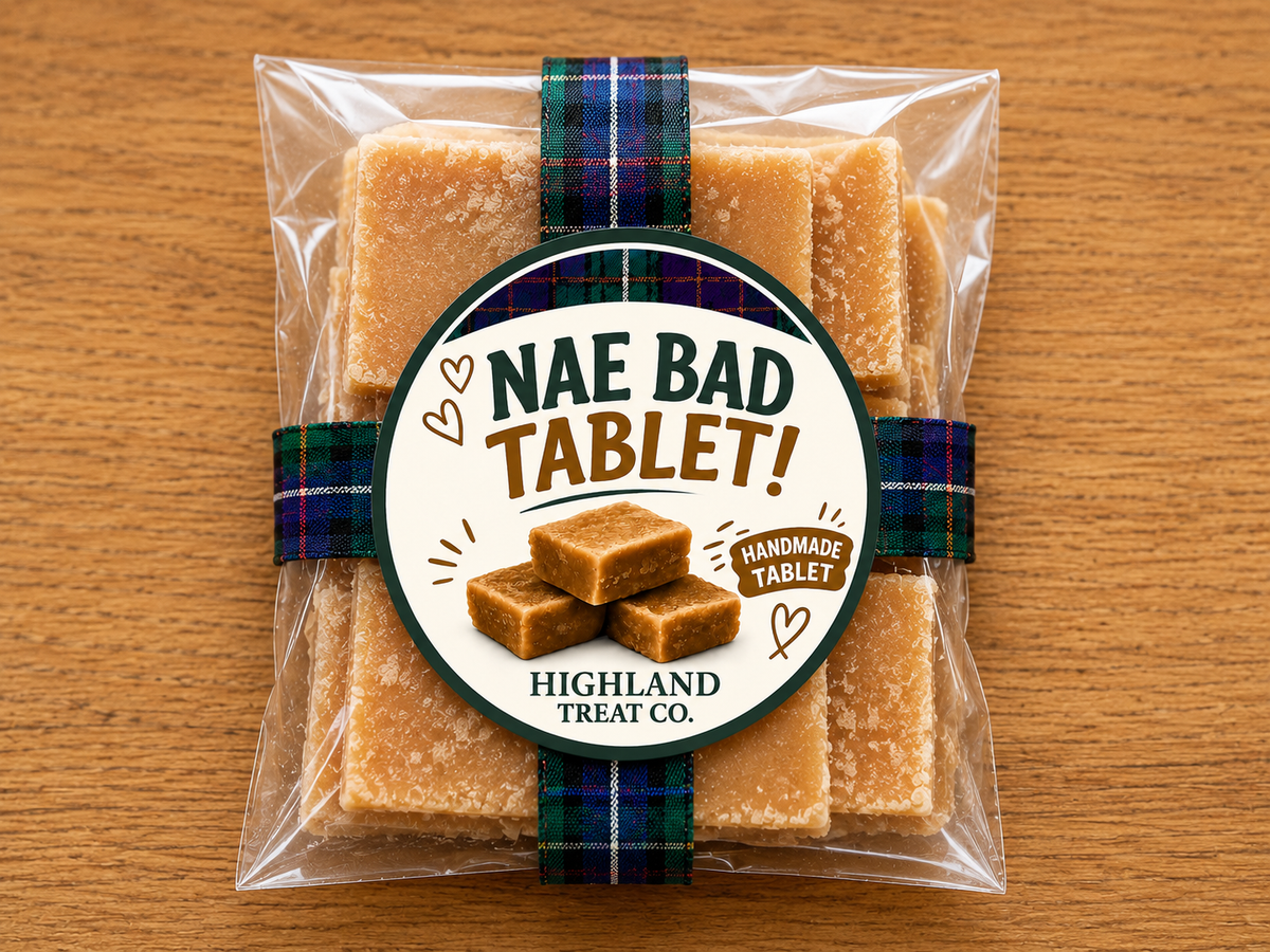 Highland Treat Co. Trio of handmade Scottish Tablet gift box imported from Scotland