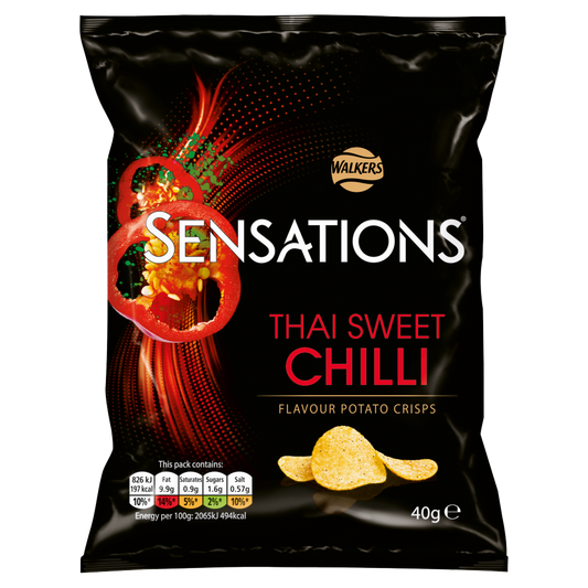 Walkers Sensations Thai Sweet Chilli Crisps 40g
