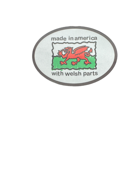 Made in America with Welsh Parts Oval Reflective Decal