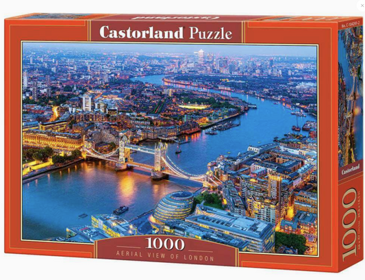 1000 Piece Jigsaw Puzzle, Aerial View of London, England Puzzle, Big Ben and River Thames Puzzle