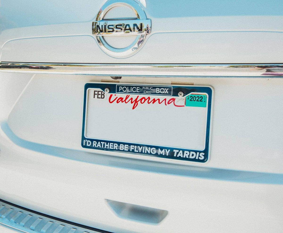 Doctor Who TARDIS Plastic License Plate Frame, Doctor Who car accessory, TARDIS license plate holder, gift for Whovians
