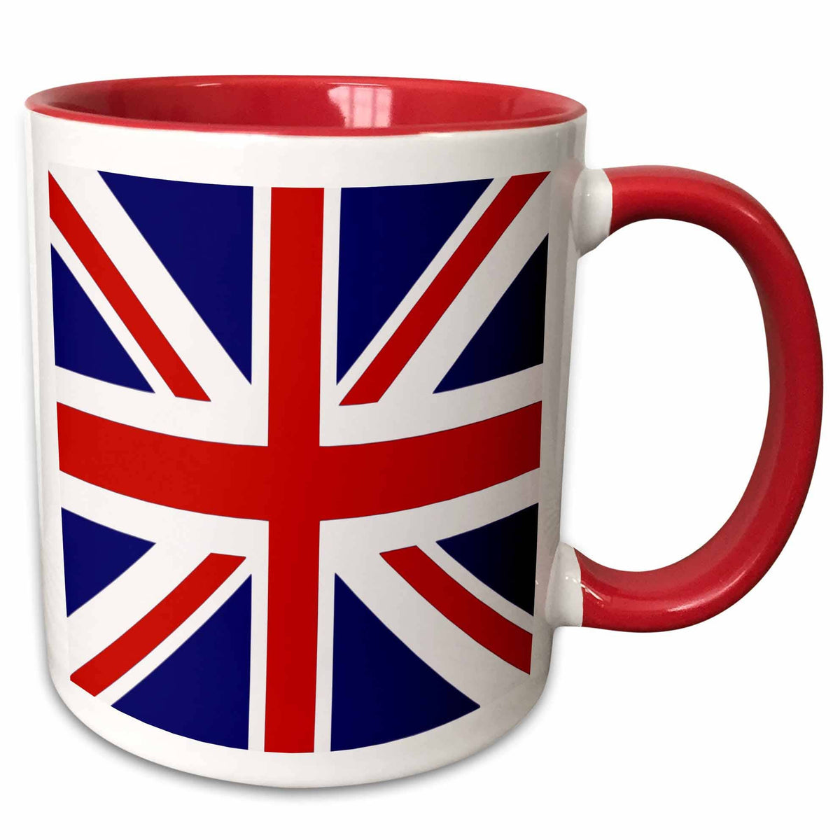 Two-Tone Red British Union Jack Ceramic Mug 11oz