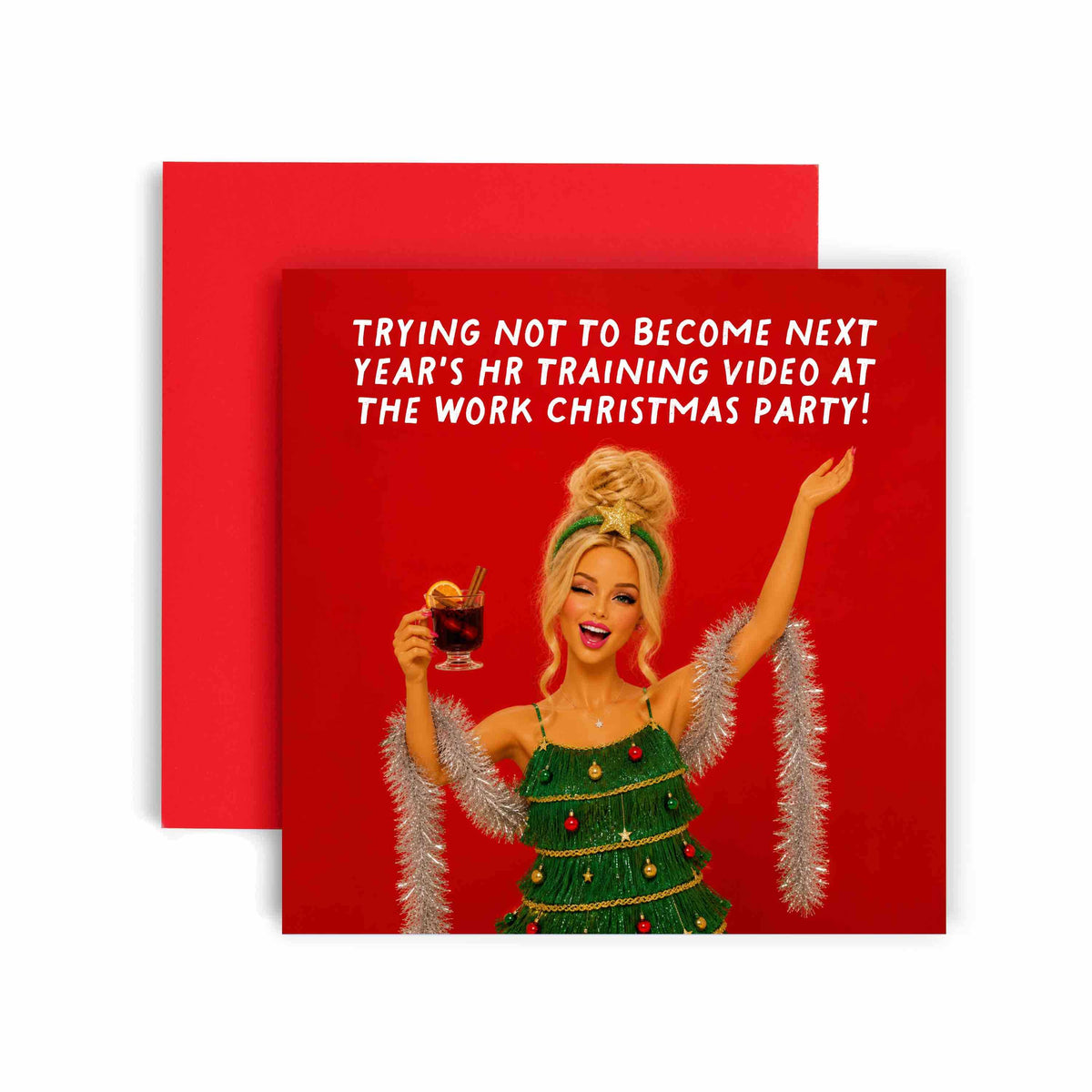 Work Party HR Video Doll Funny Christmas Card