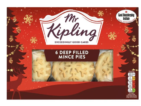 Mr. Kipling Deep Filled Mince Pies 6 Pack 366g