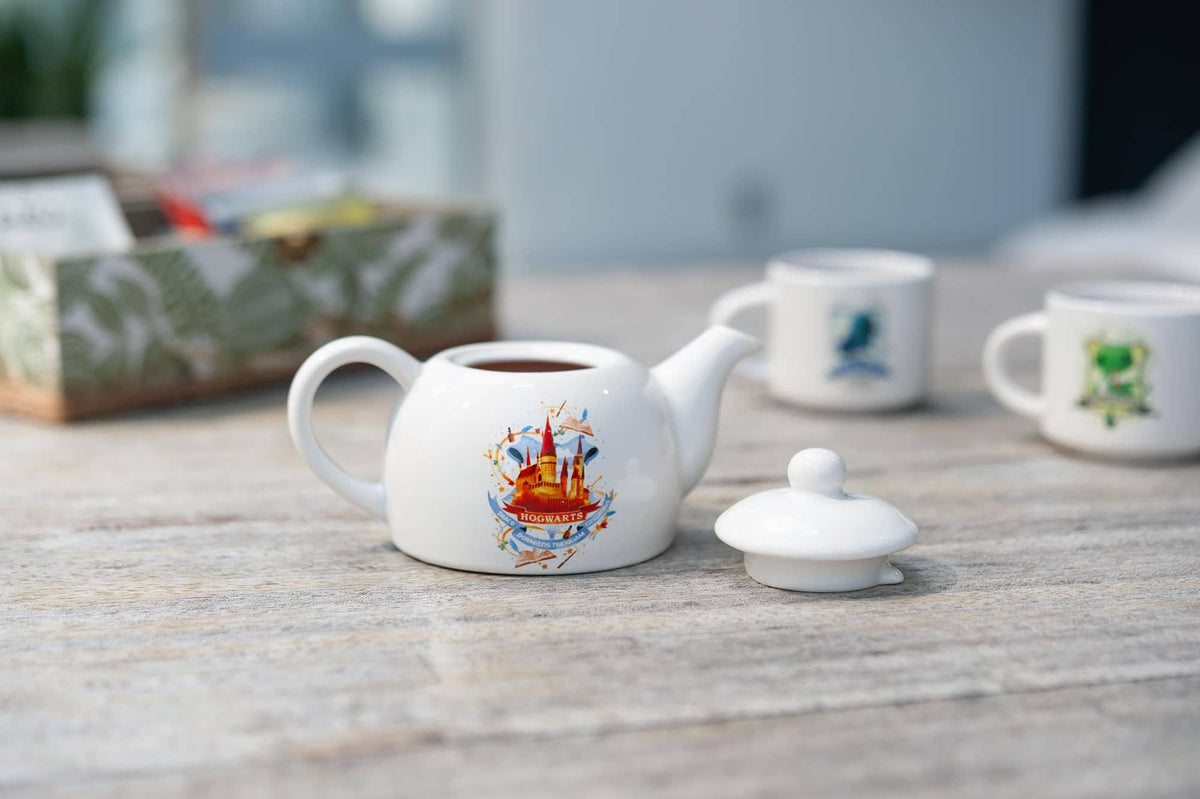 Harry Potter Hogwarts Mini Porcelain Teapot 5oz, Hogwarts collectible teapot, Harry Potter Christmas gift, Wizarding World tea accessory