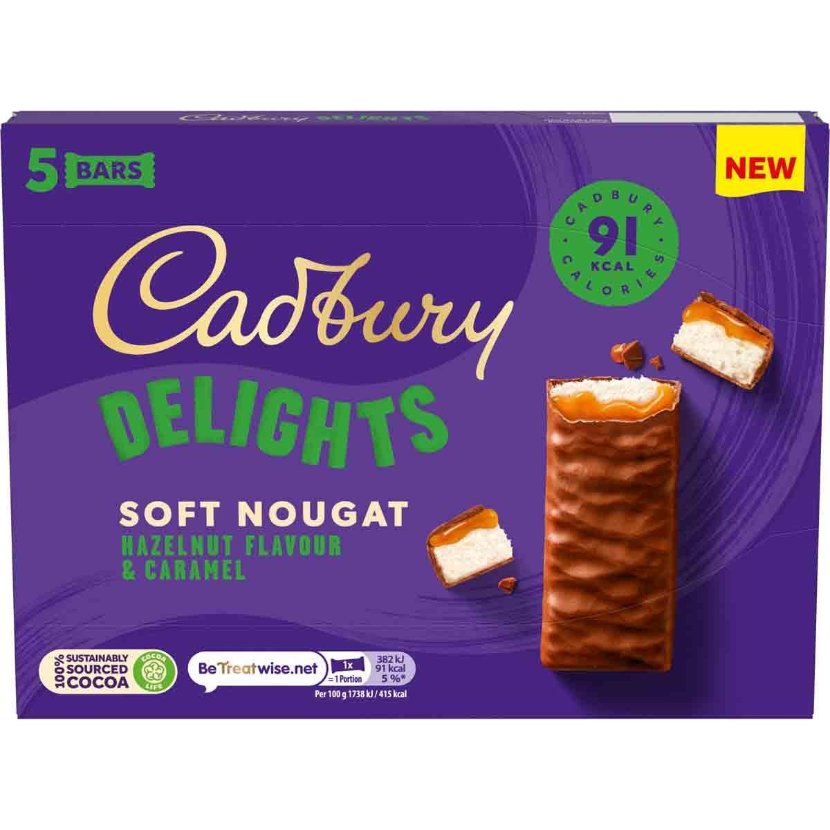 Cadbury Delights Hazelnut & Carmel 110g (5 Bars x 22g)