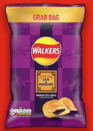 Walkers Lea & Perrins Worcester Sauce Grab Bag 45g