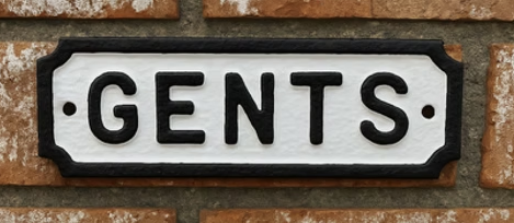 Gents Cast Iron Sign